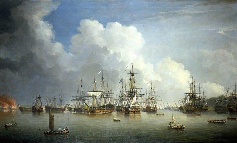 Dominic Serres The Captured Spanish Fleet at Havana, August-September 1762 Norge oil painting art